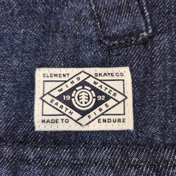 Element Men's Dark Blue Denim Bomber Jacket - Picture 4 of 9